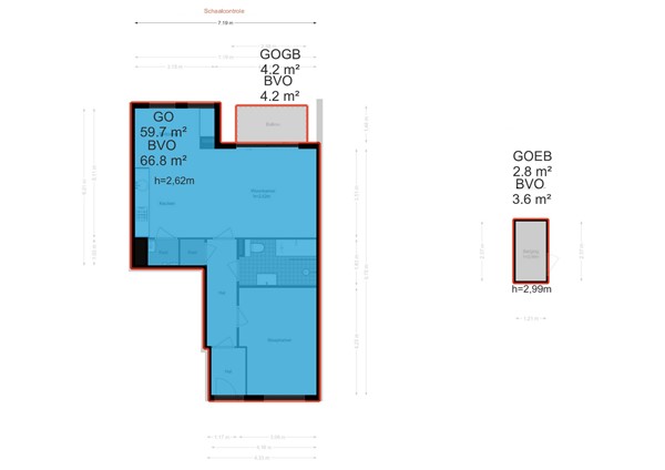 Floor plan - Ten Katestraat 93, 1053 CC Amsterdam 